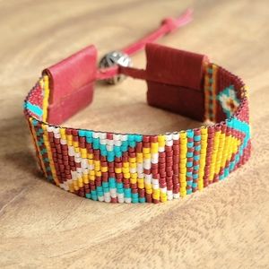 Boho Jewelry Woven Beaded Bracelet, Seed Bead Bracelet, Miyuki Beads Bracelet